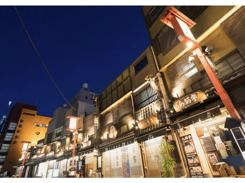 [Tokyo, Asakusa, Rickshaw] Nighttime 60-minute course. Asakusa Light-up Rickshaw Tour_image
